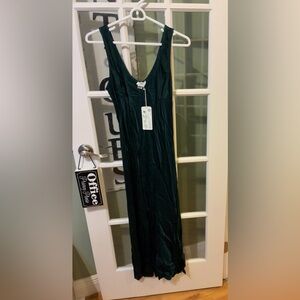 NWT Ghost London Emerald Green Satin Maxi Slip Dress Size S EcoVero